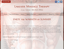 Tablet Screenshot of lizkennermassage.com